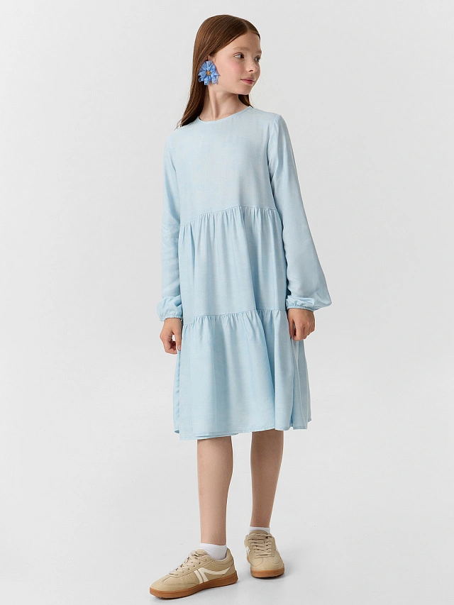 Платье для девочек голубое - 6
