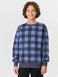Свитшот для мальчиков синий в клетку