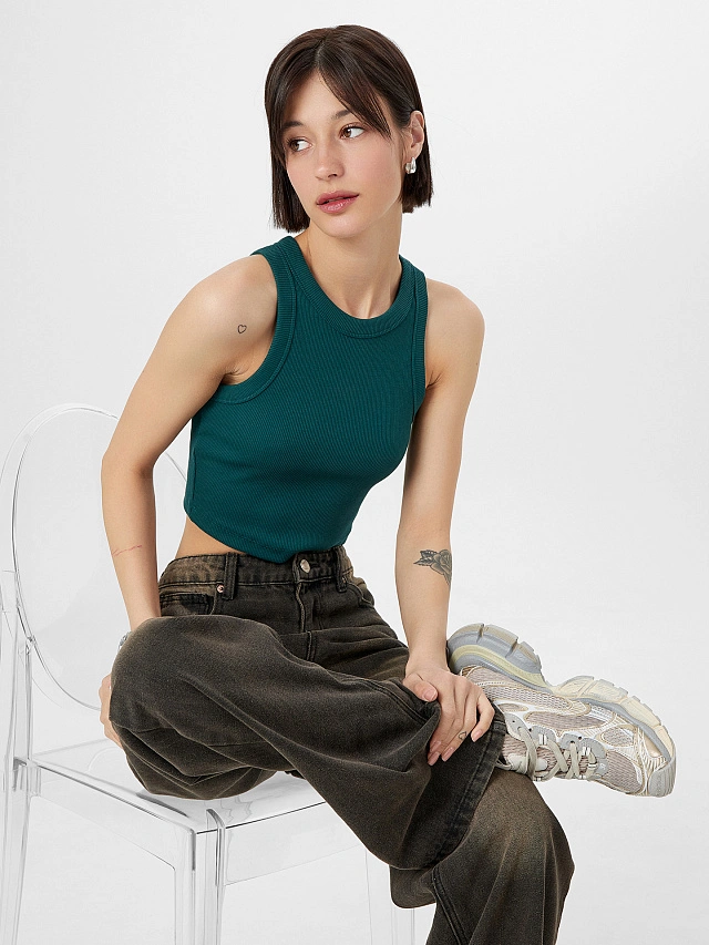 Топ женский зеленый - 6