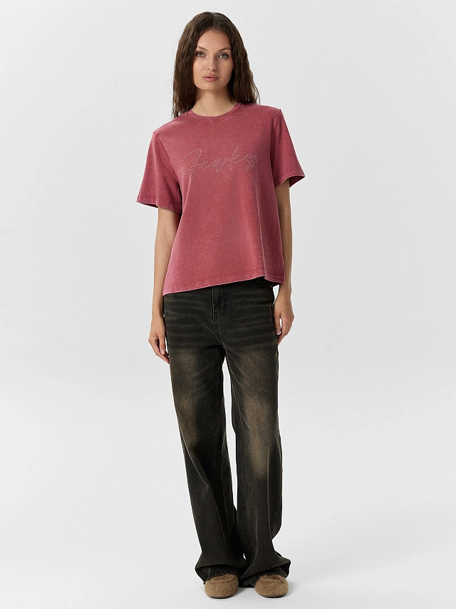 Футболка женская терракотовая - 3