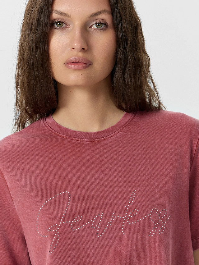 Футболка женская терракотовая - 4