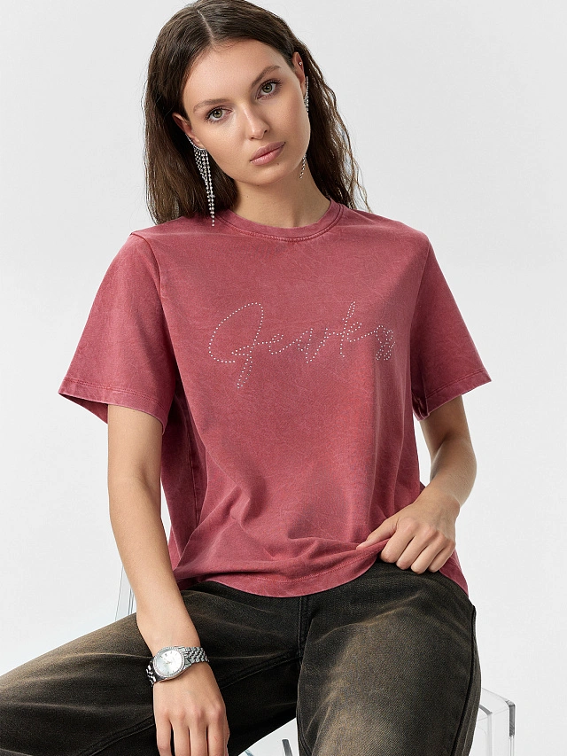 Футболка женская терракотовая - 5