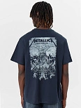 Футболка мужская синяя с принтом "metallica"