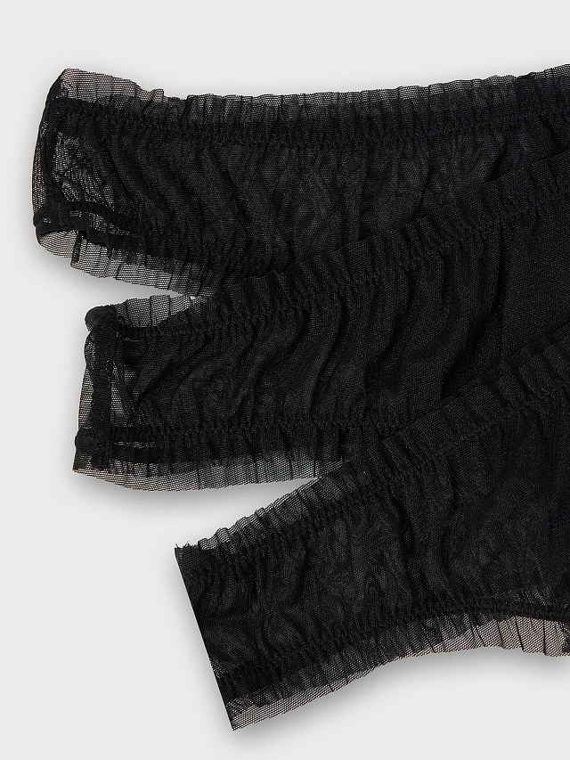 Трусы бразилиана женские черные в наборе, 3 шт - 11