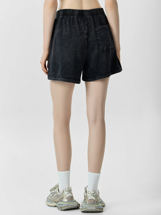 Шорты женские серые с обработкой эйсид - 2