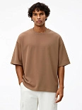 Футболка мужская коричневая оверсайз