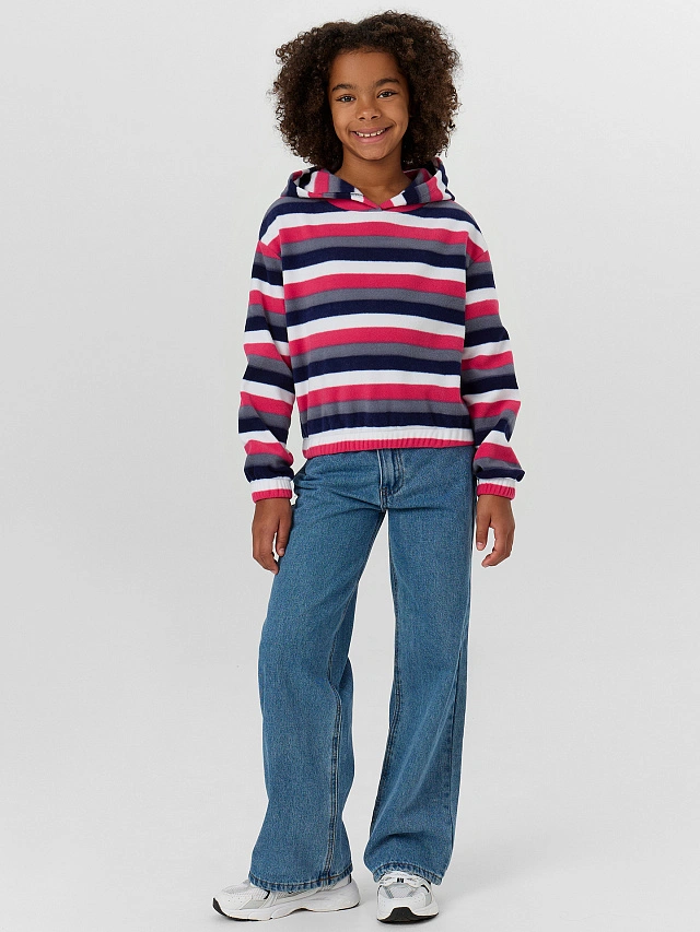 Худи для девочек в полоску - 3