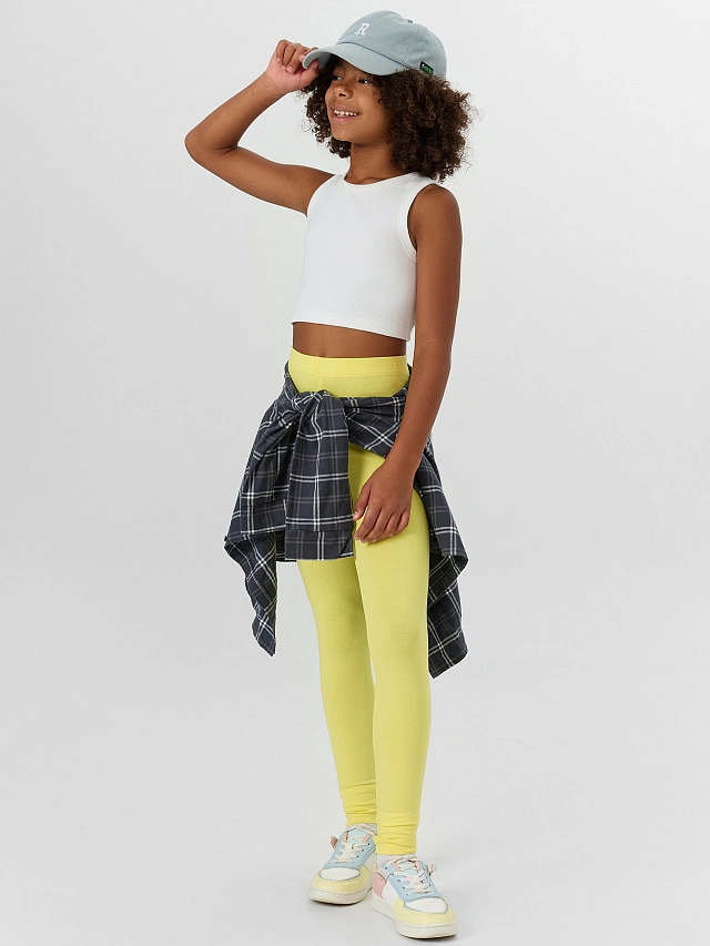 Леггинсы для девочек желтые - 5