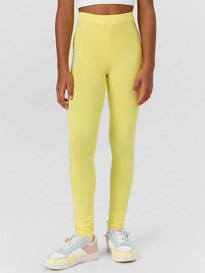 картинка Леггинсы для девочек желтые  от известного бренда одежды для девочек Mark Formelle