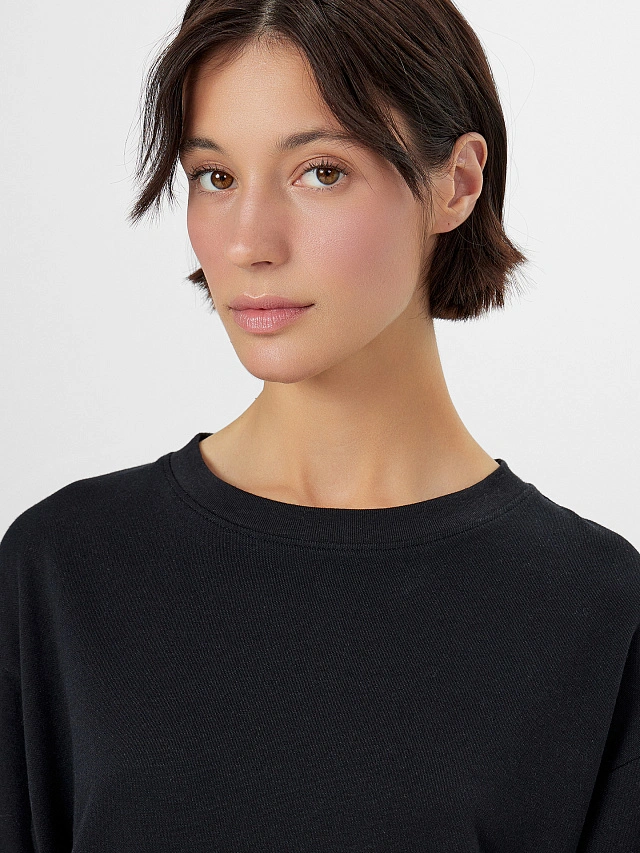 Футболка женская черная - 4