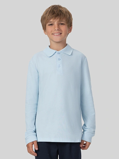 картинка Поло для мальчиков голубое  от магазина одежды для мальчиков от бренда Mark Formelle