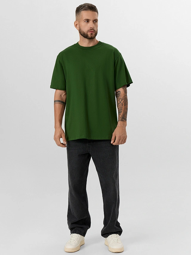 Футболка мужская зеленая - 3