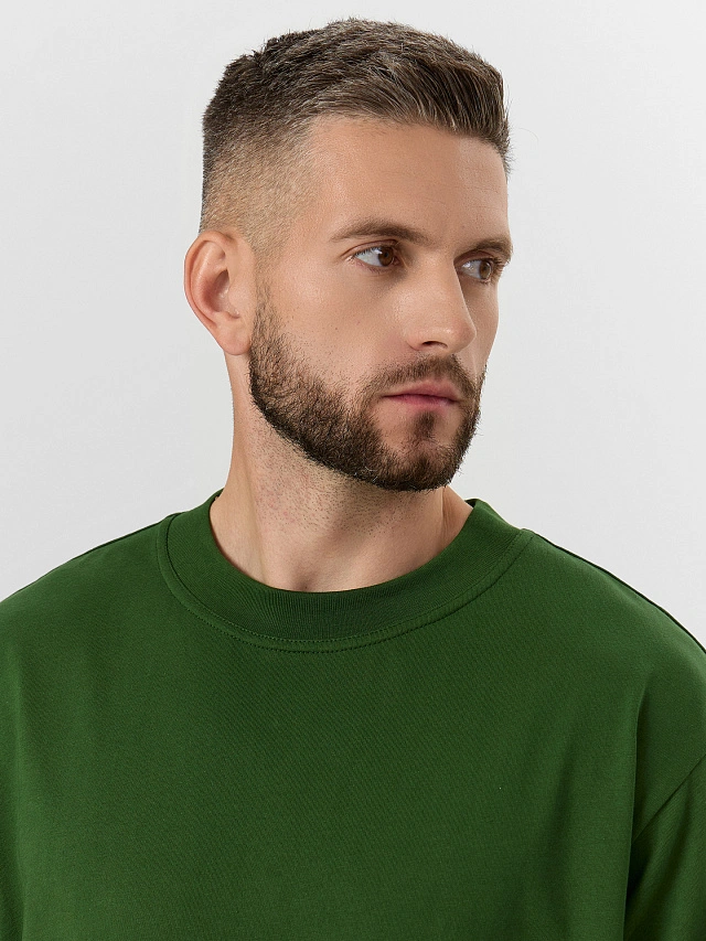 Футболка мужская зеленая - 4