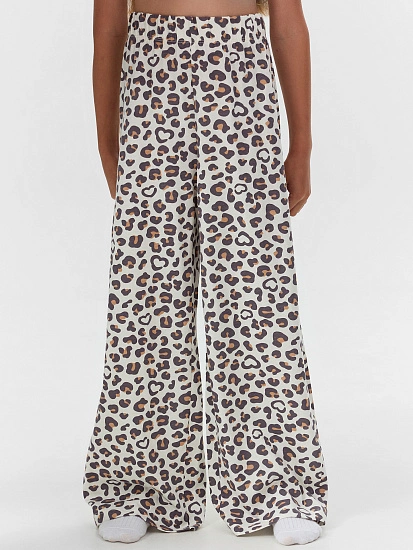 картинка Брюки домашние для девочек леопардовые от известного бренда одежды для девочек Mark Formelle