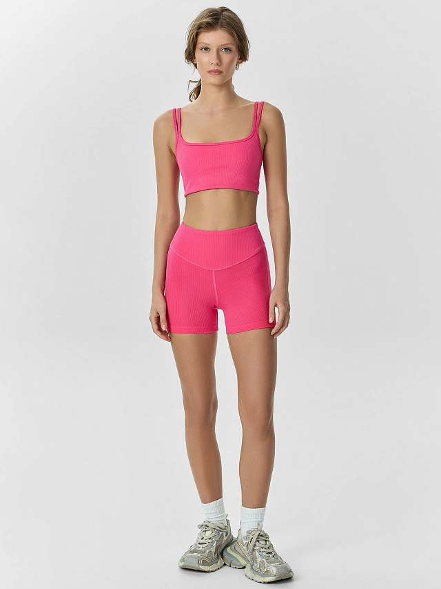 Топ женский спортивный розовый - 4