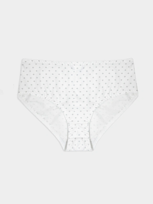 Трусы макси женские белые в горошек - 8