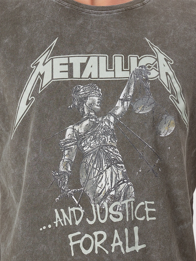 Футболка мужская хаки с принтом "metallica" - 4