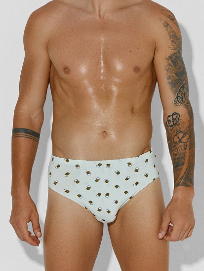 картинка Трусы плавки мужские серые с принтом  от магазина мужской одежды Mark Formelle