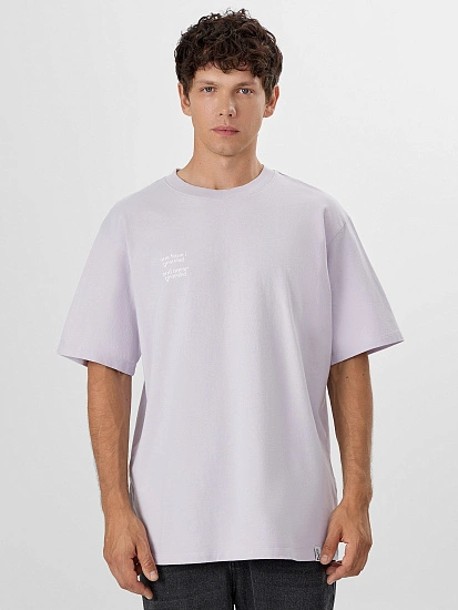 картинка Футболка мужская сиреневая с надписью "one time i growled" от магазина мужской одежды Mark Formelle