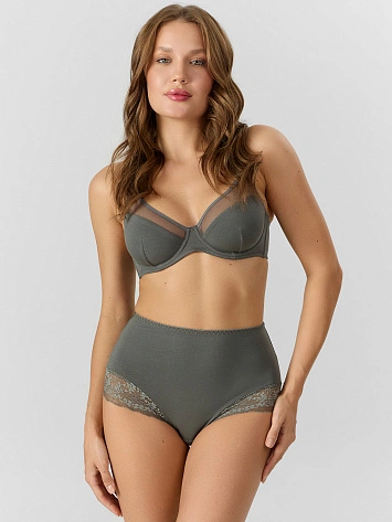 Трусы макси женские серые