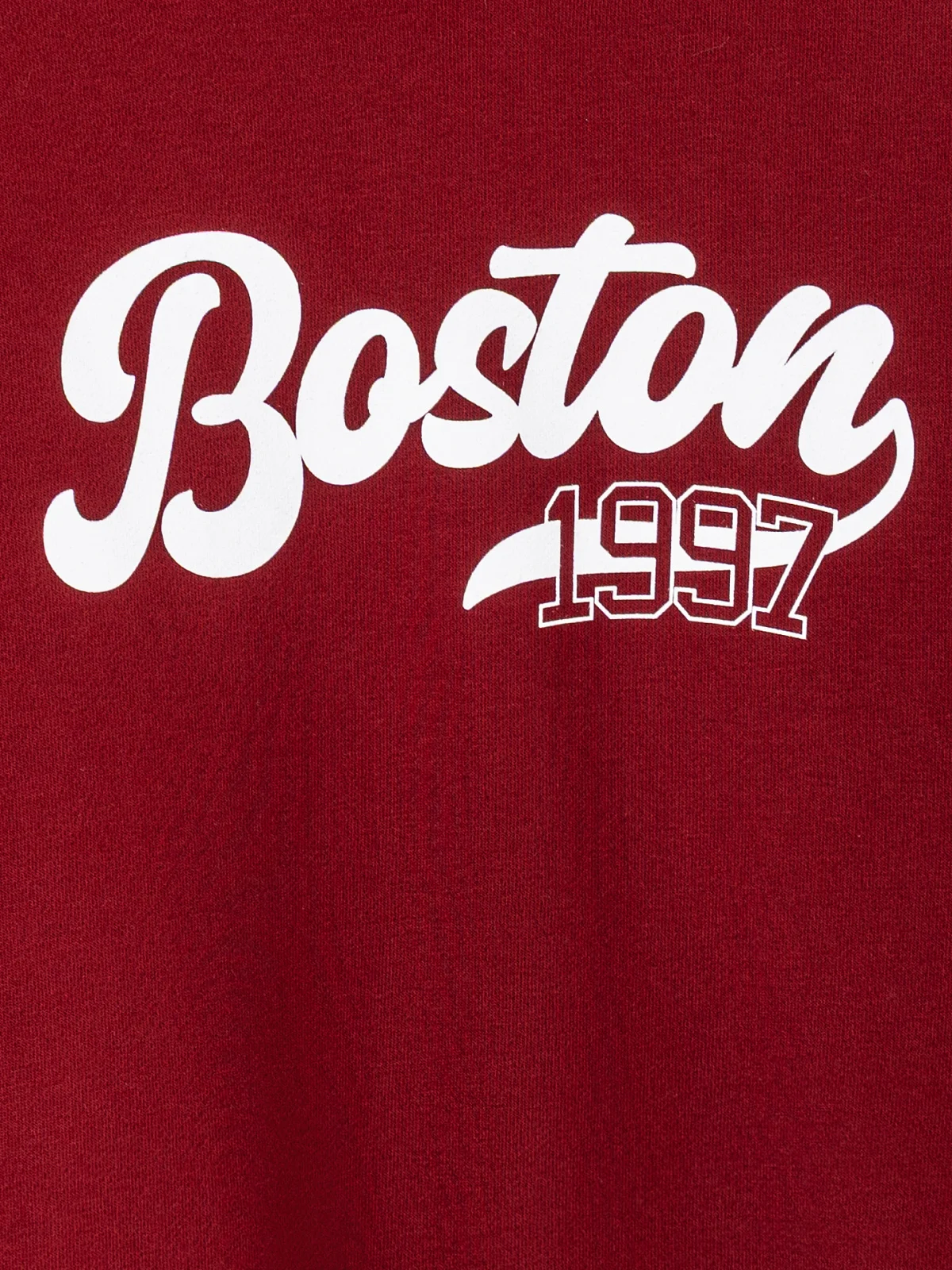 Свитшот для мальчиков бордовый с надписью "Boston" - 8