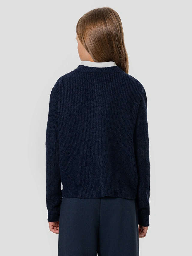 Кардиган для девочек синий - 4