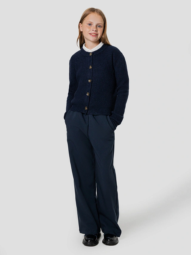 Кардиган для девочек синий - 5