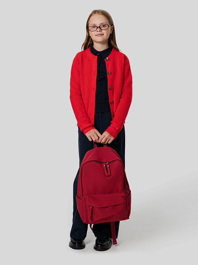 Кардиган для девочек красный - 8