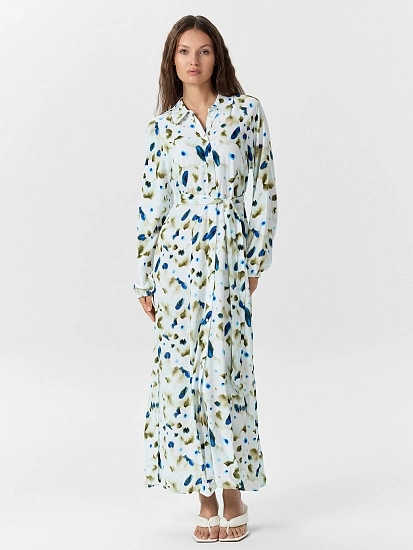 картинка Платье рубашка женское с акварельным принтом от магазина стильной одежды Mark Formelle