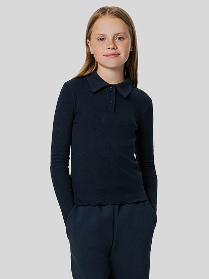 картинка Поло для девочек синее от известного бренда одежды для девочек Mark Formelle