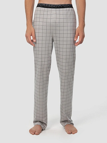 картинка Брюки домашние мужские серые в клетку от магазина мужской одежды Mark Formelle