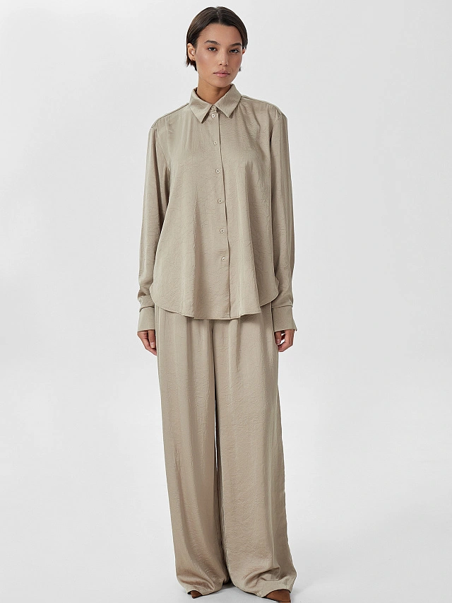 Блузка женская бежевая - 4