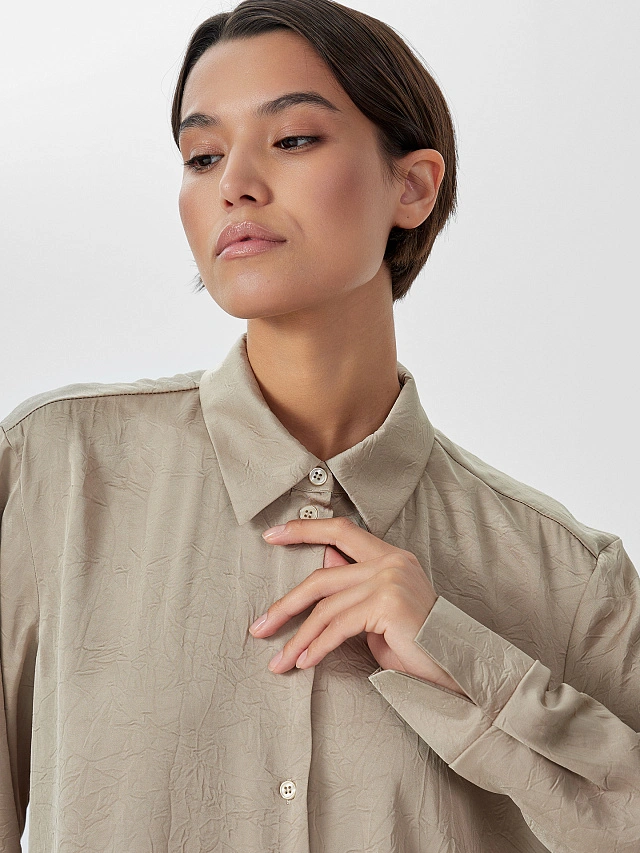 Блузка женская бежевая - 5