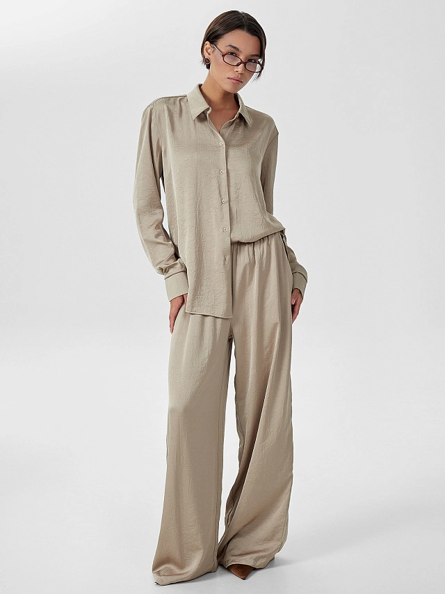 Блузка женская бежевая - 6