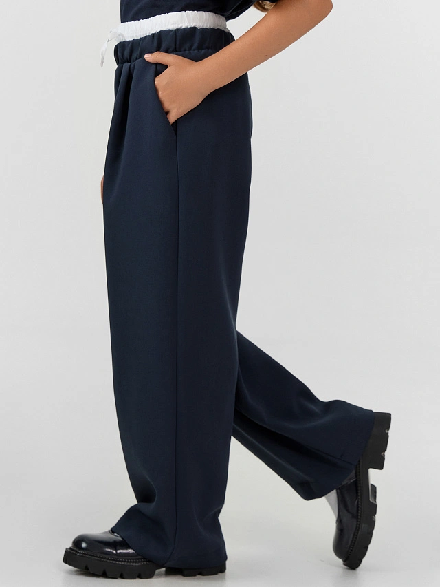 Брюки для девочек синие - 4