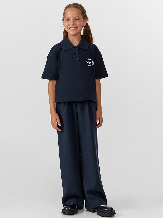 Брюки для девочек синие - 6