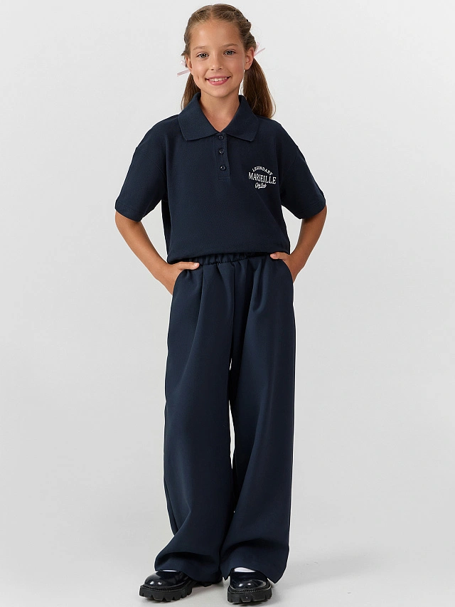 Брюки для девочек синие - 7