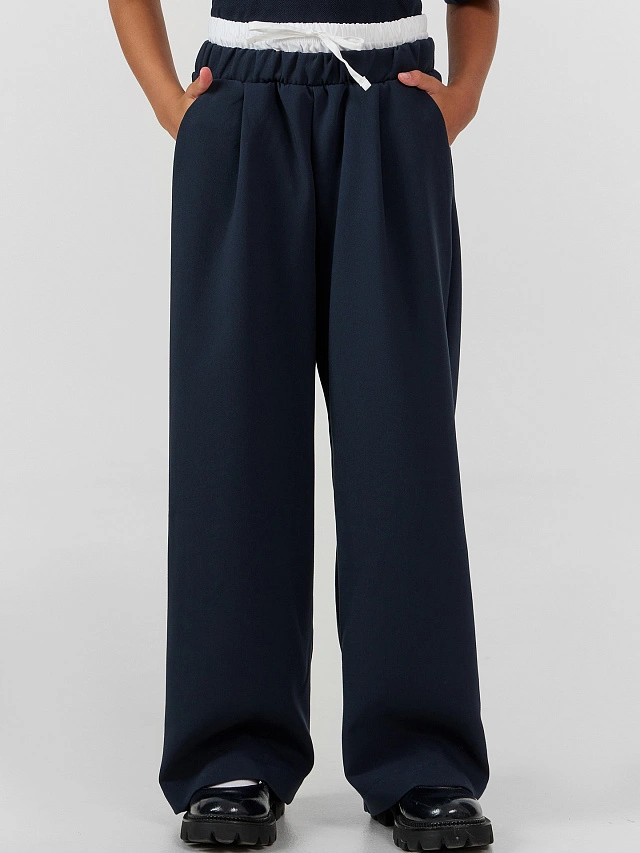 Брюки для девочек синие - 3