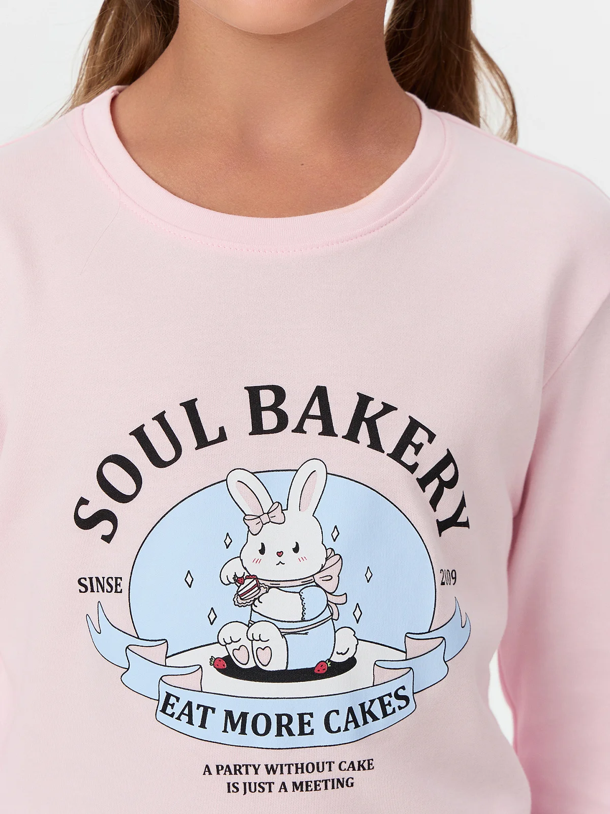 Комплект для девочек розовый с принтом "soul bakeru" - 6