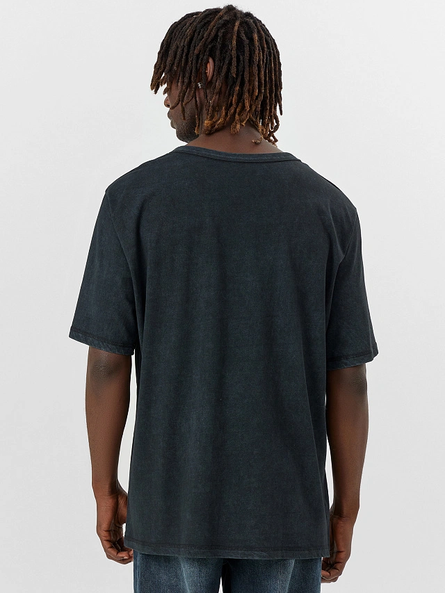 Футболка мужская черная с обработкой эйсид - 3