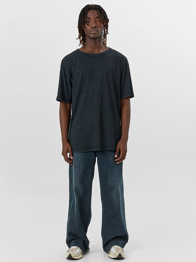 Футболка мужская черная с обработкой эйсид - 4