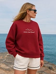 Свитшот женский красный с надписью "Wild west spirit"
