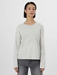 Лонгслив женский серый с обработкой эйсид