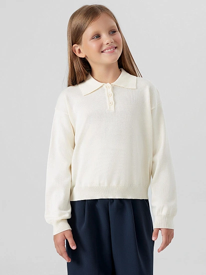 картинка Поло для девочек бежевое от известного бренда одежды для девочек Mark Formelle