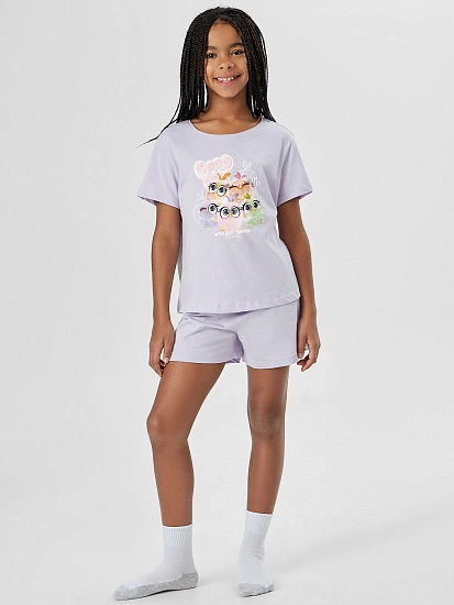 картинка Комплект домашний для девочек с надписью "Good day..." от известного бренда одежды для девочек Mark Formelle