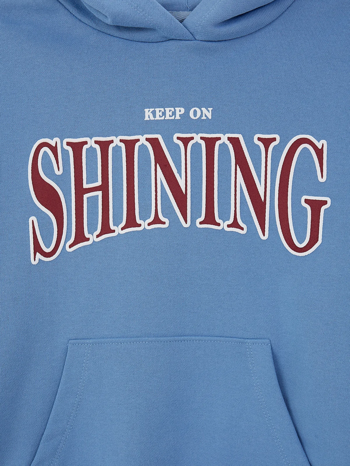 худи для девочек голубое с надписью "keep on shining" - 12