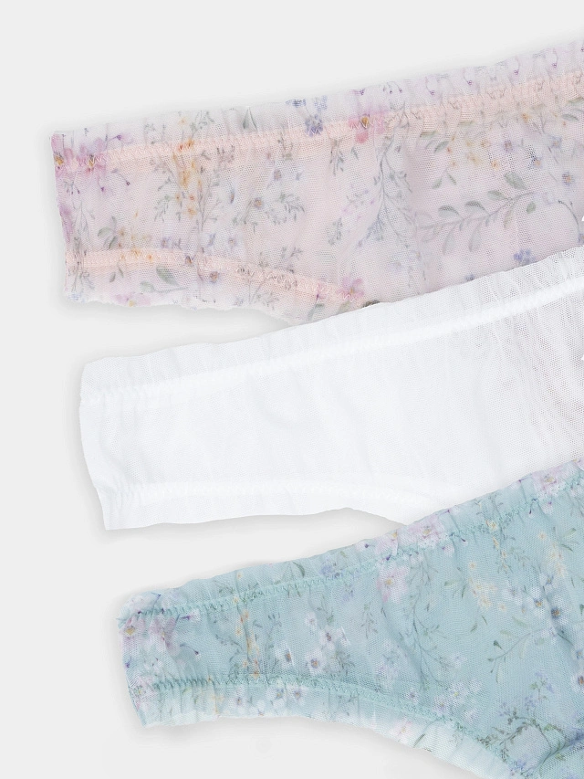 Трусы бразилиана женские в наборе, 3 шт - 3