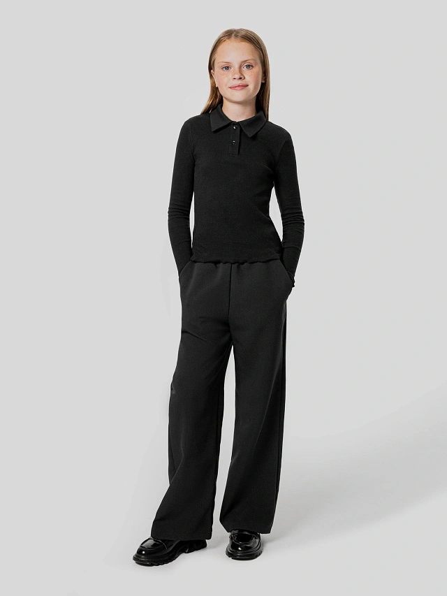 Брюки для девочек черные - 5