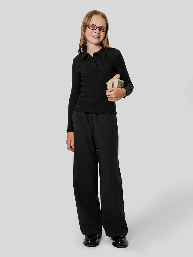 Брюки для девочек черные - 7