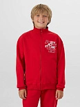 Толстовка для мальчиков красная на молнии